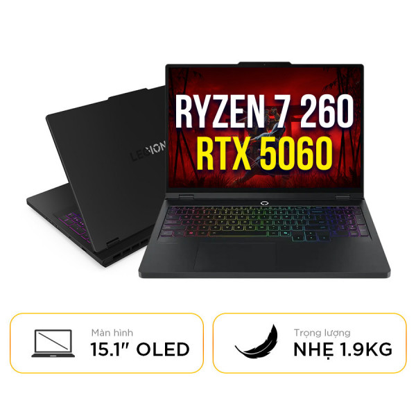 [New 100%] Lenovo Legion 5 15AHP10 83M00030VN - AMD Ryzen 7 260 | RTX 5060 | 15 Inch OLED WQXGA 165Hz