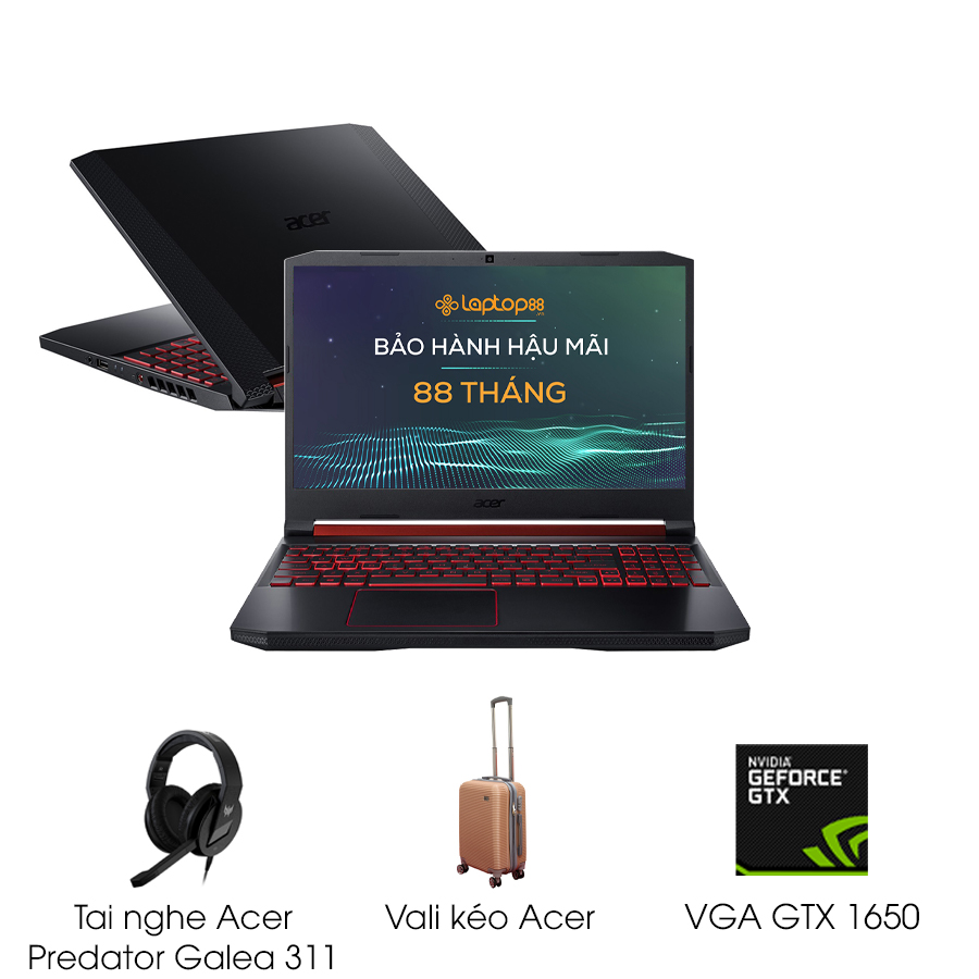 Laptop Cũ Gaming Acer Nitro 5 AN515-54 - Intel Core i5-9300H | 16GB DDR4 | GTX 1650 | 15.6 inch Full HD