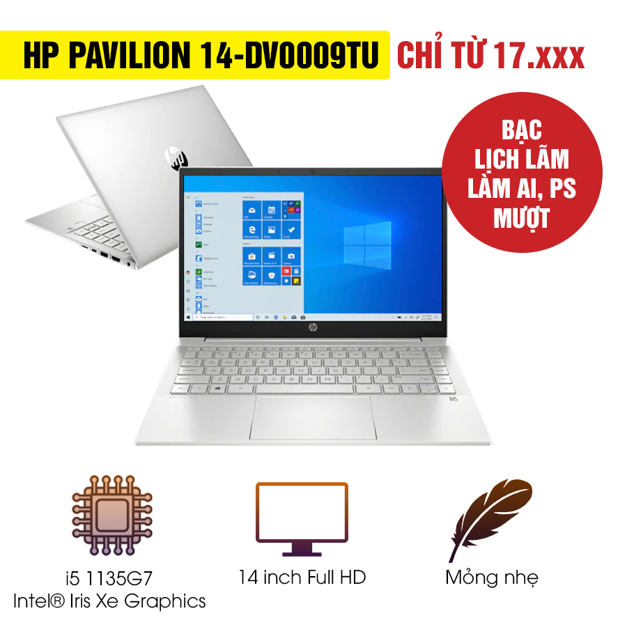 [Mới 100% Full Box] Laptop HP Pavilion 14-dv0009TU 2D7A7PA - Intel Core i5