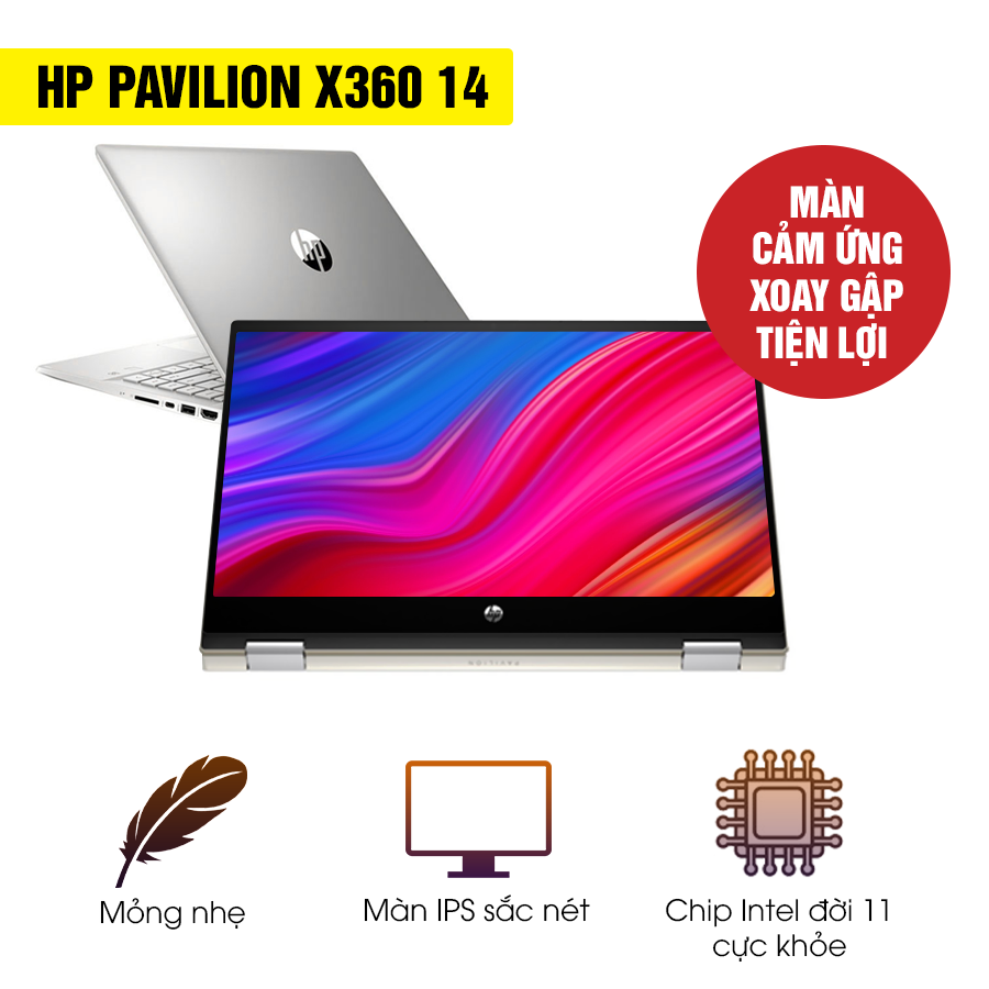 [Mới 100% Full Box] Laptop HP Pavilion x360 14 dy0172TU 4Y1D7PA - Intel Core i3