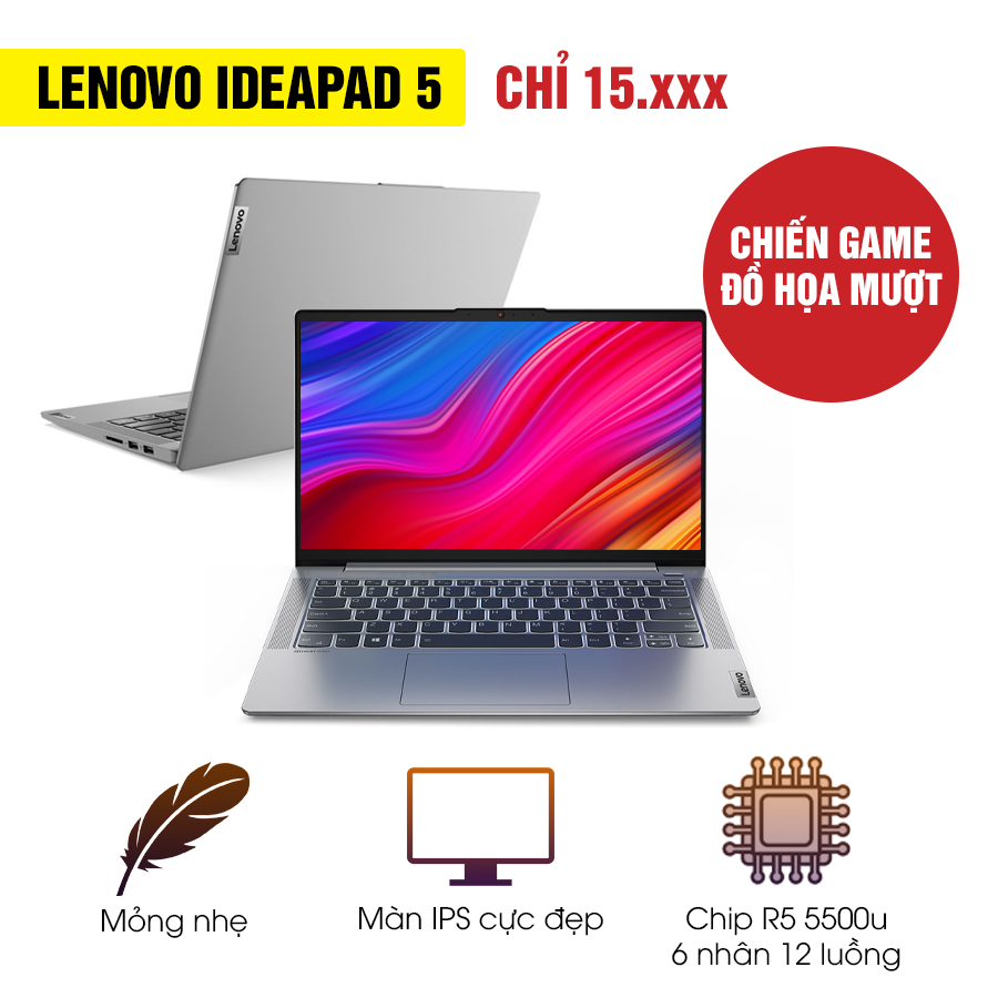 [Mới 100% Full Box] Laptop Lenovo IdeaPad 5 14ALC05 82LM004FVN - AMD Ryzen 5