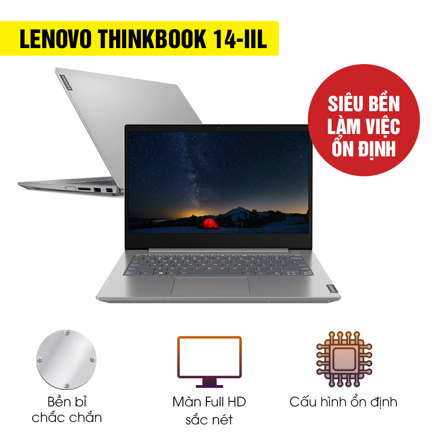 [Mới 100% Full Box] Laptop Lenovo ThinkBook 14-IIL 20SL00HQVN - Intel Core i3