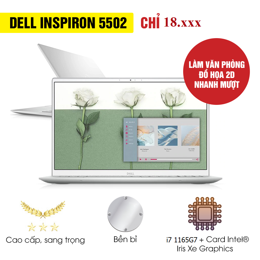[Mới 100% Full Box] Laptop Dell Inspiron 5502 XVWWX - Intel Core i7