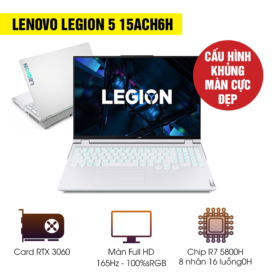 [Mới 100% Full Box] Laptop Lenovo Legion 5 15ACH6H 82JU00DGVN - AMD Ryzen 7