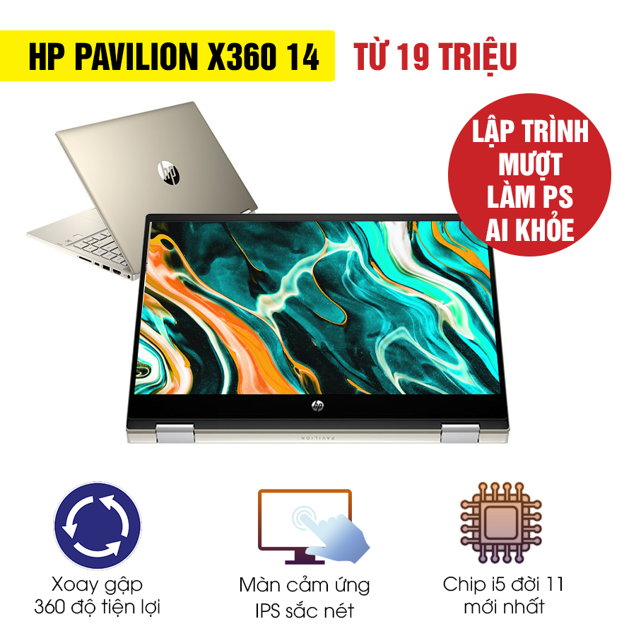 [Mới 100% Full Box] Laptop HP Pavilion X360 14m-dw1023dx-1F4W5UA - Intel Core i5