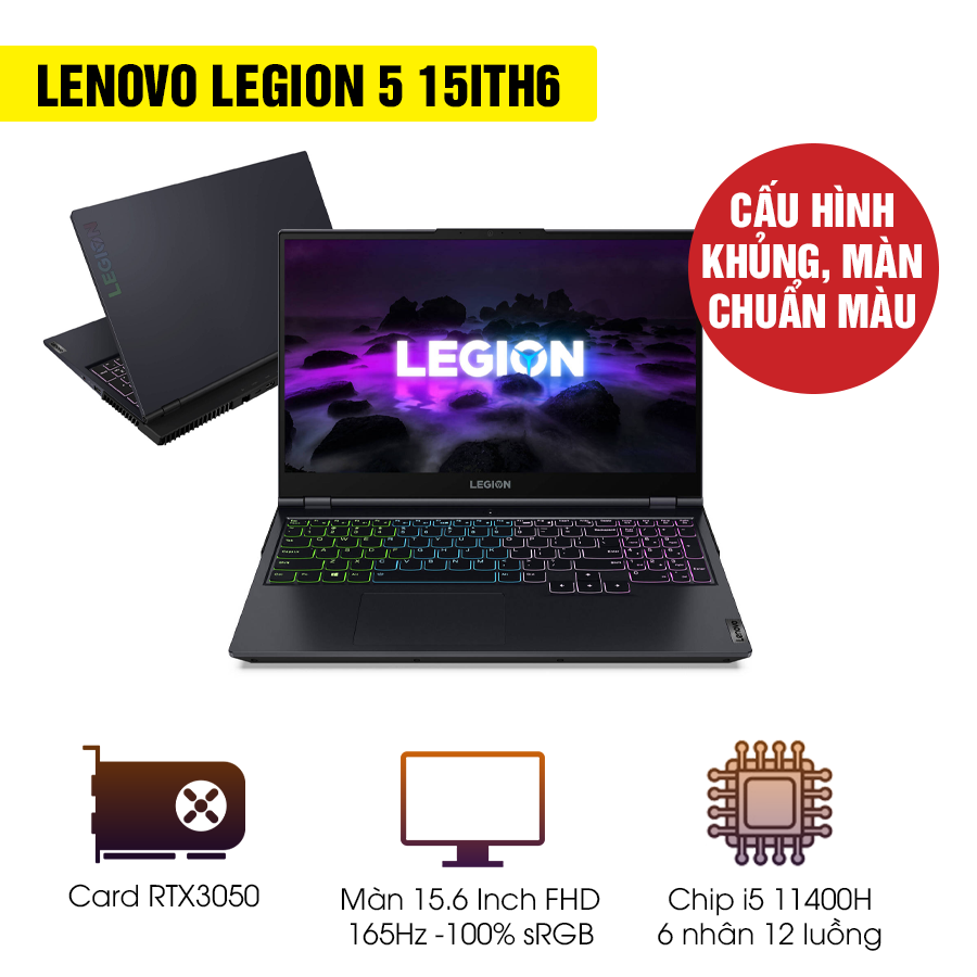 [Mới 100% Full Box] Laptop Lenovo Legion 5 15ITH6 82JK0036VN - Intel Core i5