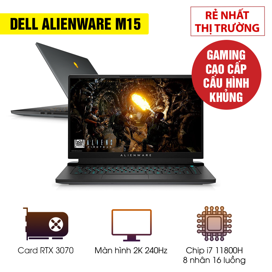 Mới 100% Full Box] Laptop Dell Alienware M15 R6 70262923 - Intel Core i7