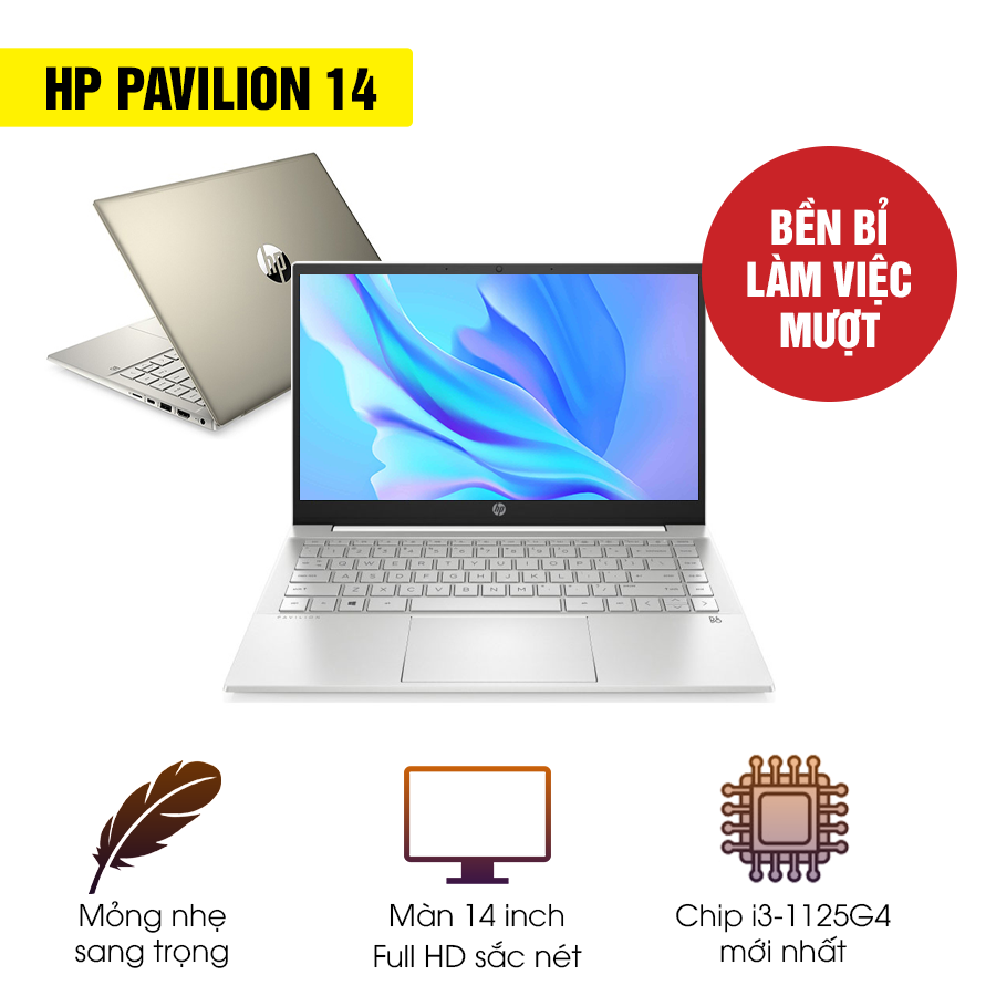 [Mới 100% Full Box] Laptop HP Pavilion 14 dv0516TU 46L88PA - Intel Core i3