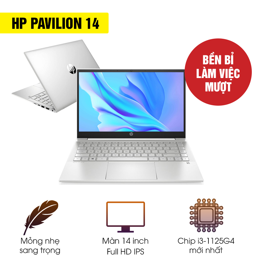 [Mới 100% Full Box] Laptop HP Pavilion 14 dv0520TU 46L92PA - Intel Core i3