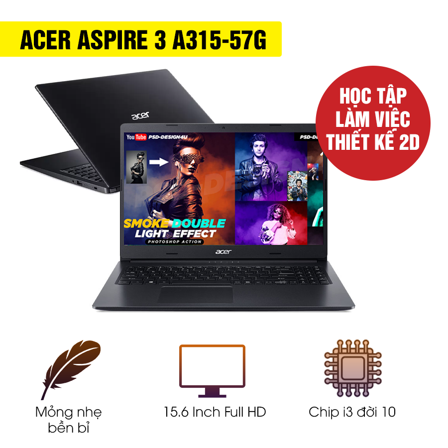 [Mới 100% Full Box] Laptop Acer Aspire 3 A315-57G-32QP - Intel Core i3 
