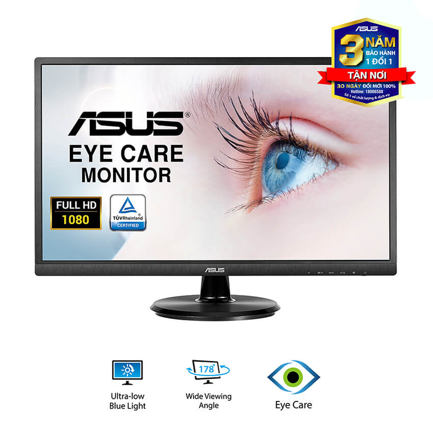 Màn hình Asus 23.8 inch VA249HE (23.8 inch/FHD/VA/250cd/m²/HDMI+VGA/5ms)