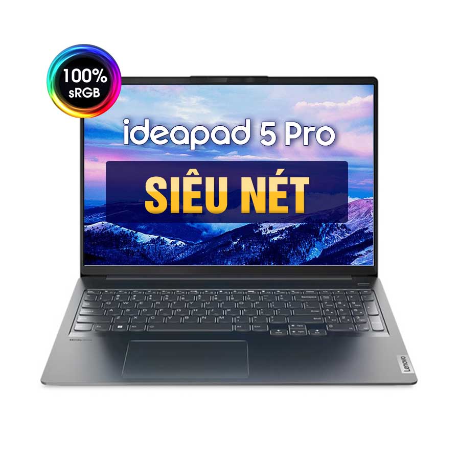 [Mới 100% Full Box] Laptop Lenovo IdeaPad 5 Pro 16ACH6 82L500WKVN - AMD Ryzen 5 | GTX 1650 | 16 Inch 2K 100% sRGB