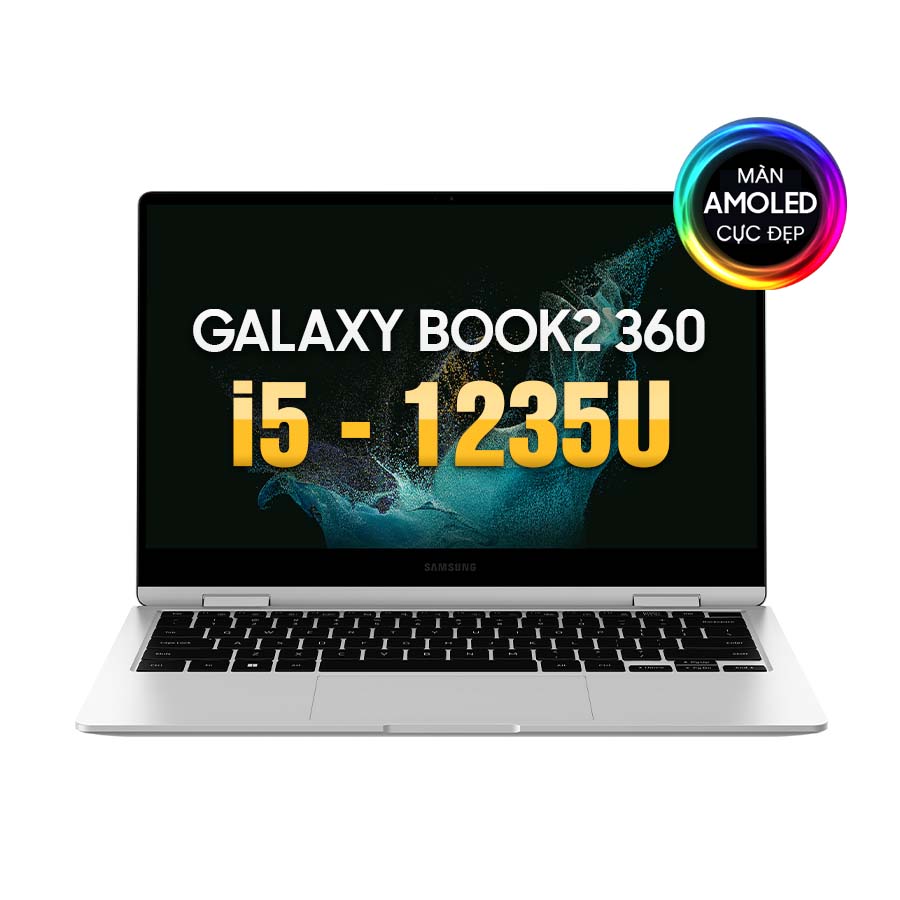 [New 100%] Laptop Samsung Galaxy Book2 360 730QED-KA2 2022 - Intel Core i5-1235U | 13 inch Full HD AMOLED