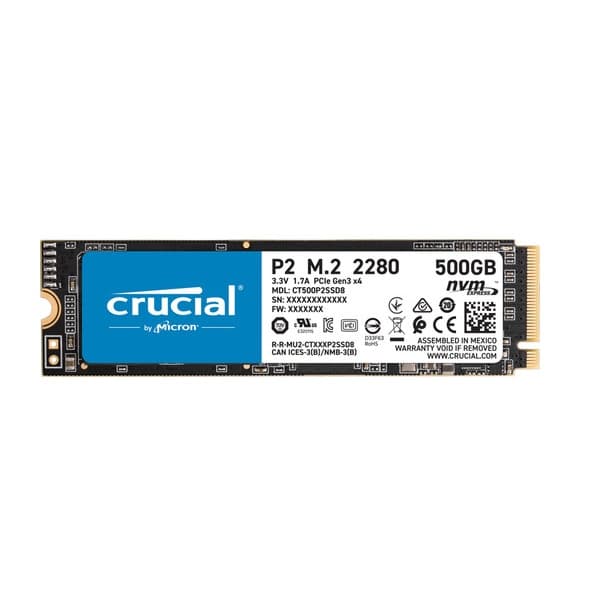 Ổ cứng SSD NVMe 500GB Crucial CT500P2SSD8 M2 2280 Mới - Hàng Chính Hãng