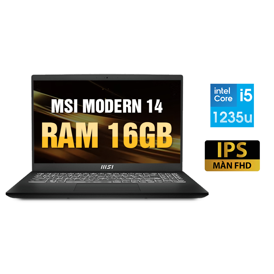 [New 100%] Laptop MSI Modern 14 C12MO-660VN - Intel Core i5 1235U | 16GB | 512GB