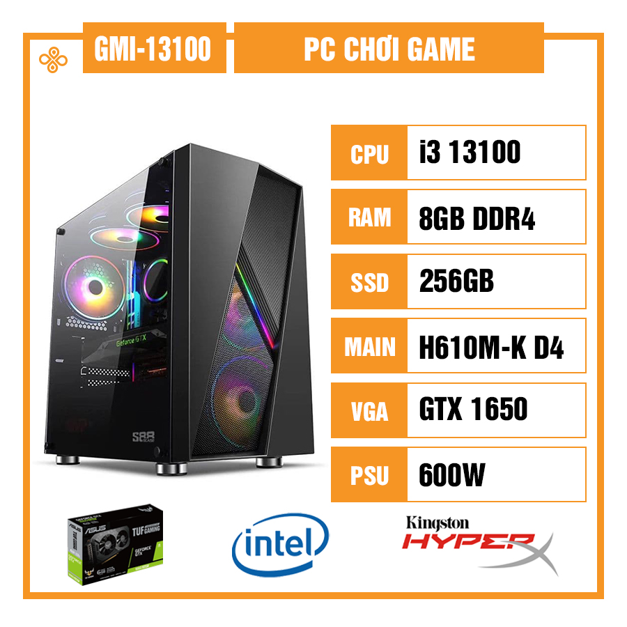 [New 100%] PC Gaming Intel Core i3-13100 | GTX 1650