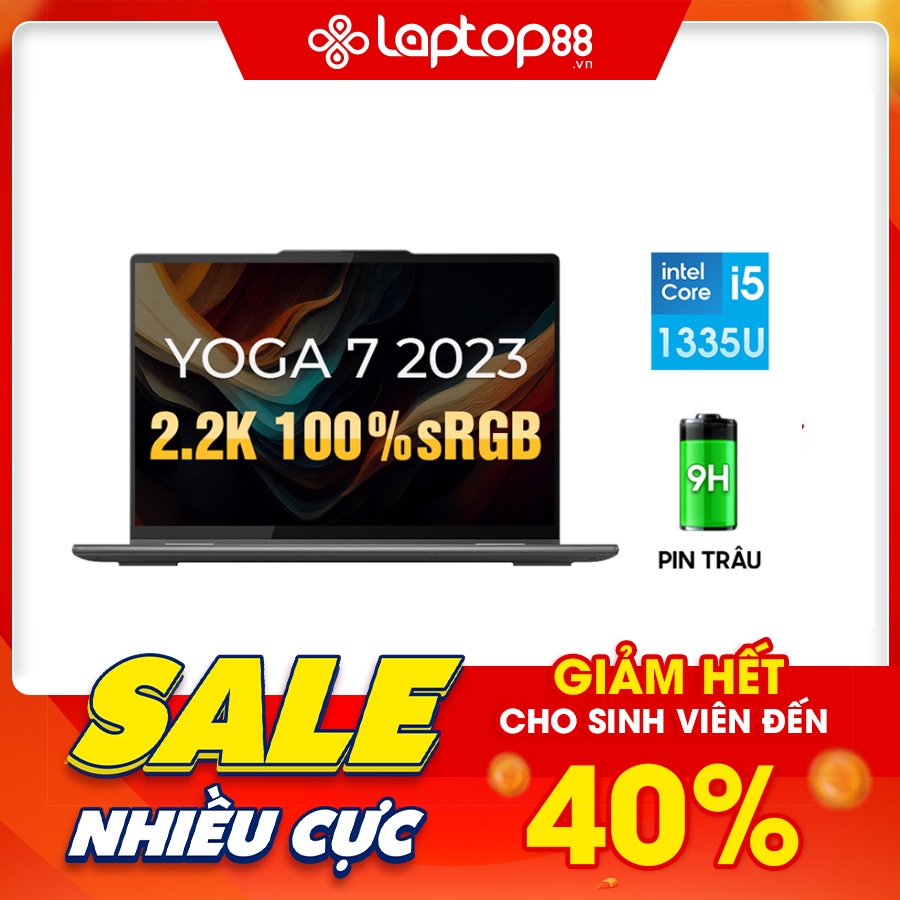 [New 100%] Lenovo Yoga 7 2 in 1 14IRL8-82YL0006US - Intel Core i5-1335U | 14 inch 2.2K 100% sRGB Touch