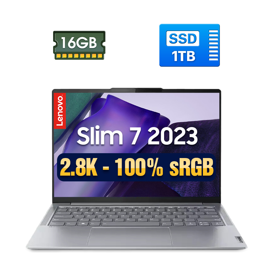 Laptop cũ Lenovo Slim 7 14IRP8 83A40005US - Intel Core i5-1340P | 16GB DDR5 | SSD 1TB NVMe | 14 inch 2.8K 100% sRGB 120Hz