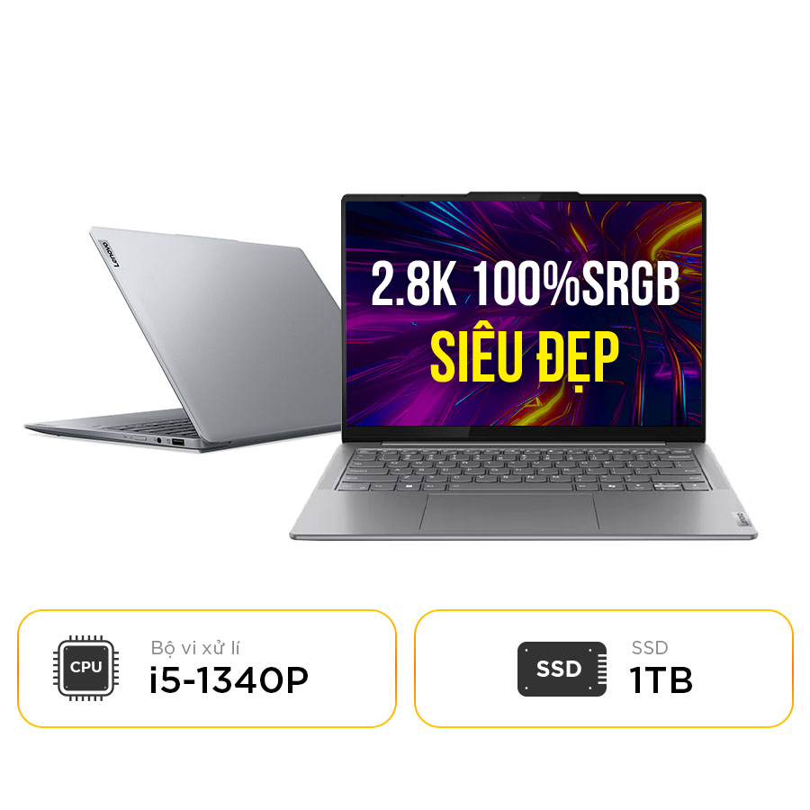 [New Outlet] Lenovo Slim 7 14IRP8 83A40005US - Intel Core i5-1340P | 16GB DDR5 | SSD 1TB NVMe | 14 inch 2.8K 100% sRGB 120Hz