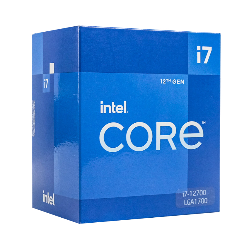 [Mới 100%] CPU Intel Core i7-12700 (3.6GHz turbo up to 4.9Ghz, 12 nhân 20 luồng, 12MB Cache, 65W, socket 1700) 