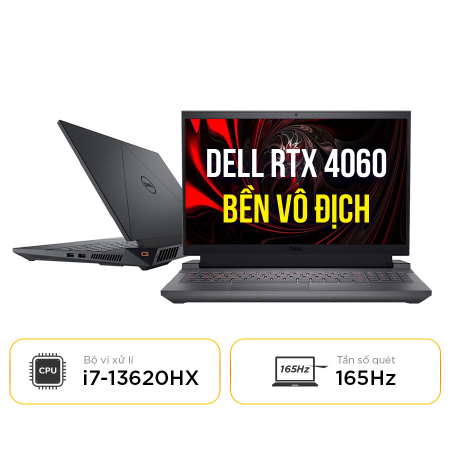 [New 100%] Laptop Dell Gaming G15 5530 R3746B - Intel Core i7-13650HX | RTX 4060 | 16GB | 15.6 Inch Full HD 165Hz