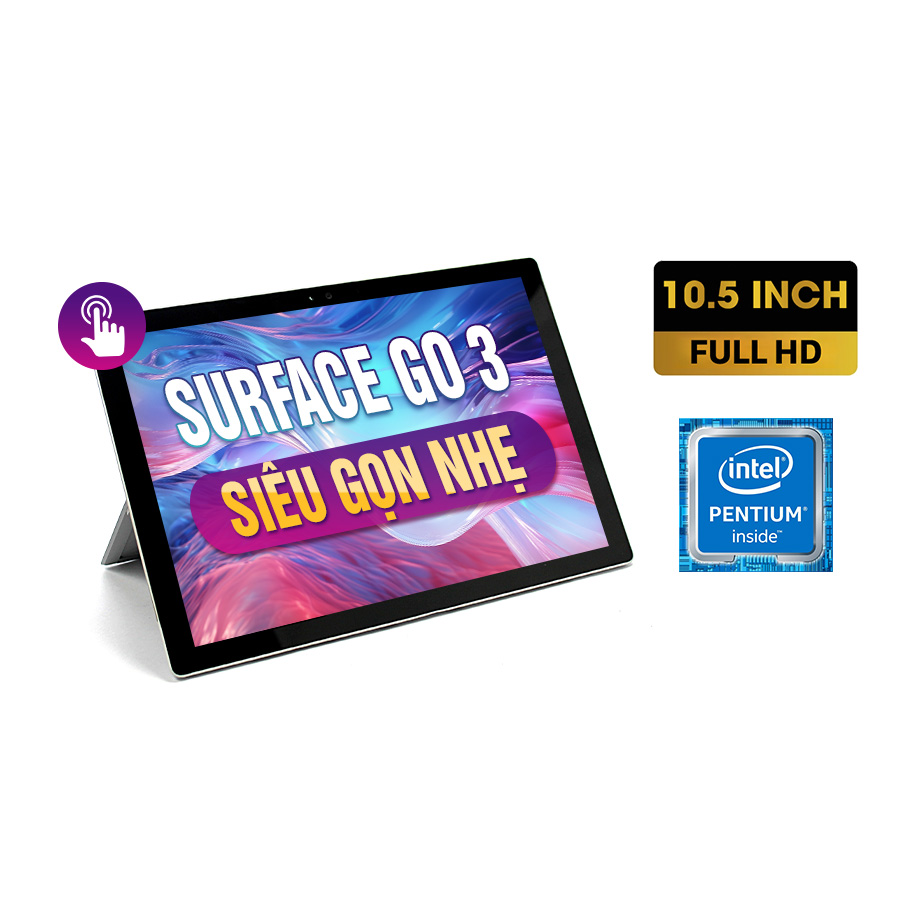[New Outlet] Microsoft Surface Go 3 Platinum 6500Y - Intel Pentium Gold 6500Y | 8GB | 10.5 Inch 1920 x 1200