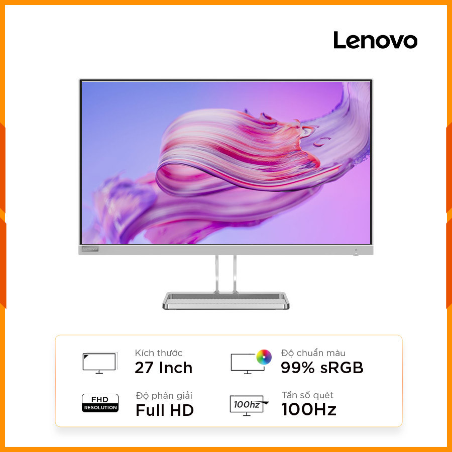 [New 100%] Màn Hình Lenovo L27i-40 67BEKAC1VN (27 Inch/Full HD/IPS/100Hz/4ms/ 99% sRGB)