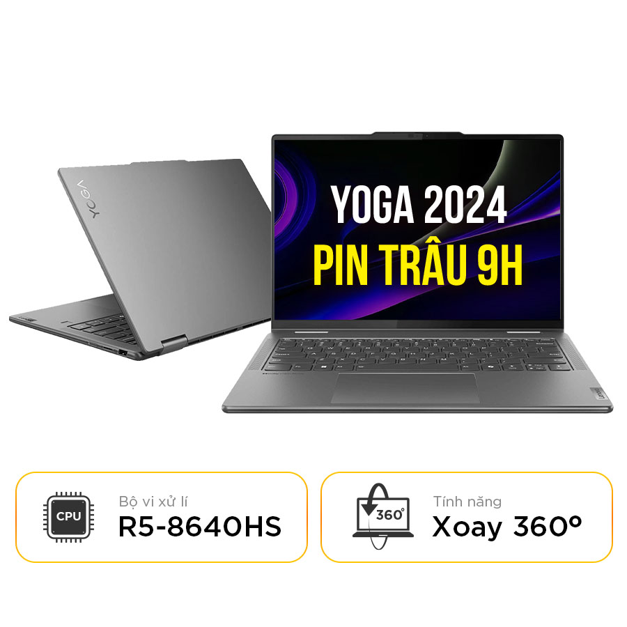 [New 100%] Laptop Lenovo Yoga 7 2 in 1 14AHP9-83DK000DUS - R5 8640HS | 14 Inch Full HD+ Touch