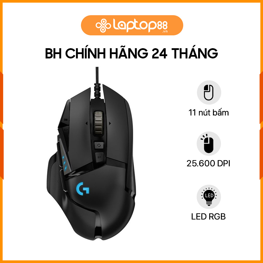 [New 100%]  Chuột Gaming Logitech G502 Hero High Performance Black 