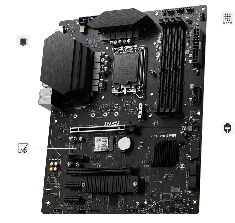 [New 100%] Mainboard MSI Pro Z790-S Wifi DDR5