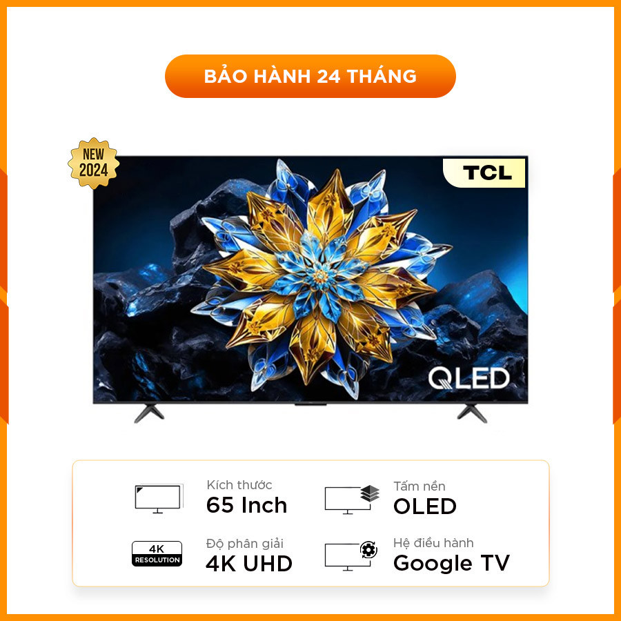 [New 100%] Google Tivi TCL QLED 4K 65 inch 2024 65C69B