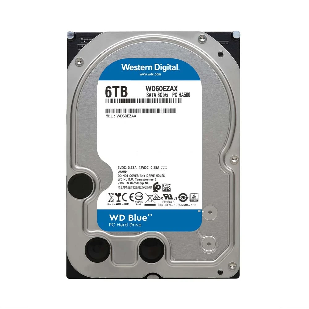 [New 100%] Ổ Cứng HDD WD Blue 6TB 3.5 inch SATA III 256MB Cache 5400RPM WD60EZAX
