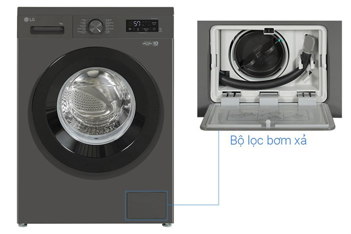 [New 100%] Máy Giặt Cửa Ngang LG AI DD Inverter 9 kg FB1209S5M