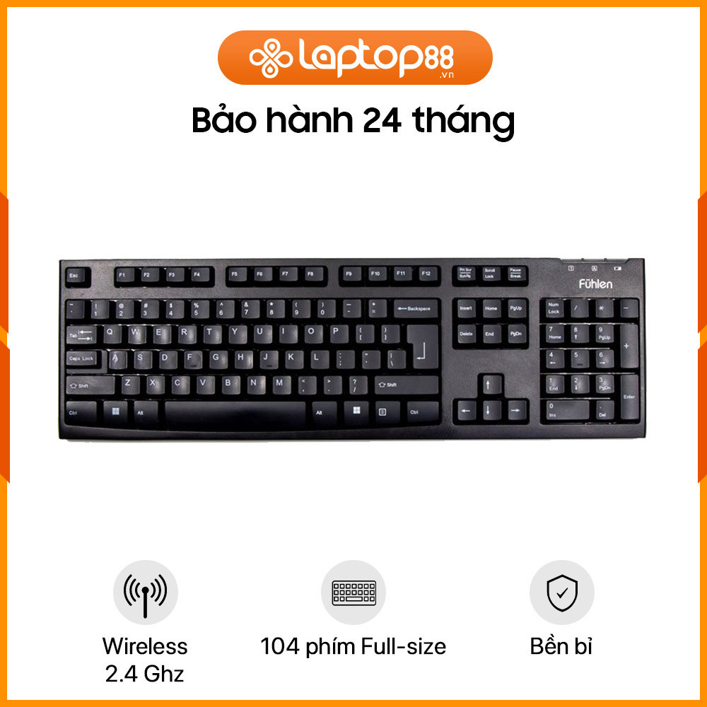 [New 100%] Bàn Phím Fuhlen L411W Wireless Black