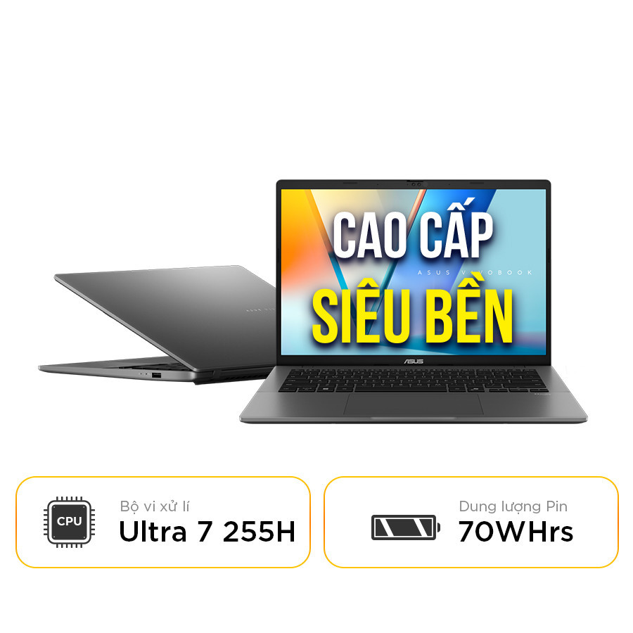 [New 100%] Laptop Asus Vivobook S14 S3407CA-LY096WS - Ultra 7 255H | 14.0 Inch WUXGA