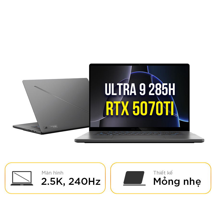 [New 100%] Laptop Asus Rog Zephyrus G16 GU605CR-QR107W - Intel Core Ultra 9 | 32GB | 1TB | 16 Inch WQXGA 240Hz