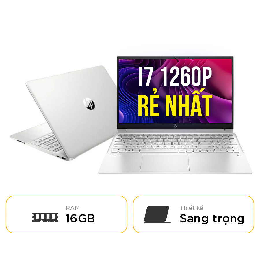 [New 100%] Laptop HP 15 - fd0888TU - Intel Core i7 1260P | 16GB | 512GB | 15.6 Inch Full HD