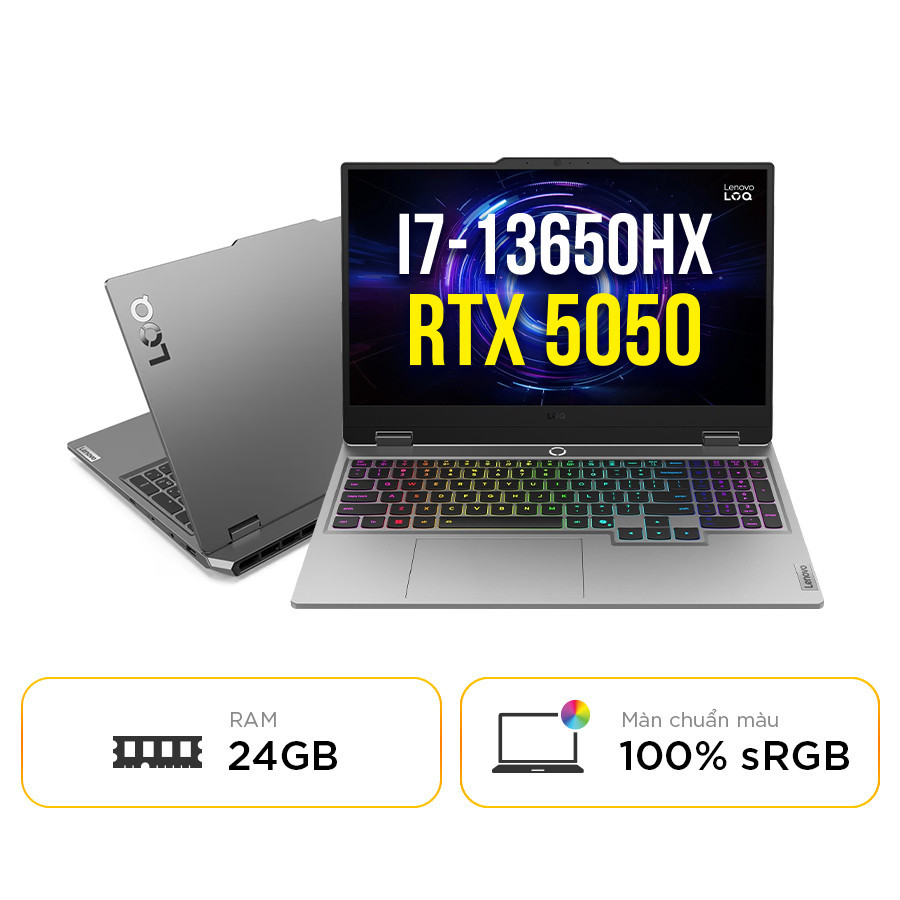 [New 100%] Laptop Lenovo LOQ 15IRX10 83JE006PVN - Intel i7 13650HX | RTX 5050 | 15.6 Inch 144Hz
