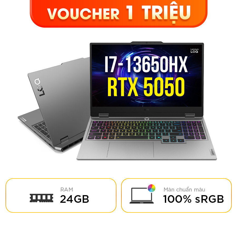[New 100%] Laptop Lenovo LOQ 15IRX10 83JE006PVN - Intel i7 13650HX | RTX 5050 | 15.6 Inch 144Hz