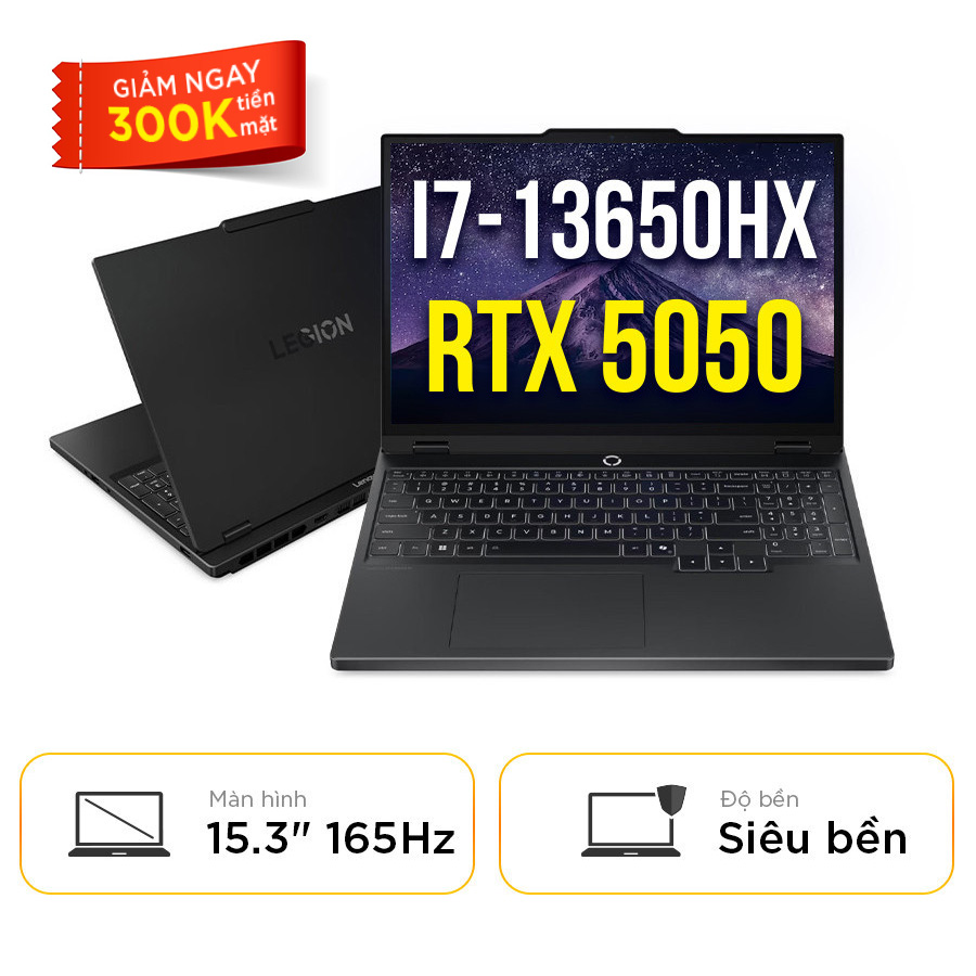 [New 100%] Lenovo Legion 5 15IRX10 83LY00HRVN - Intel Core i7-13650HX | RTX 5050 | 15.3 Inch WUXGA 165Hz