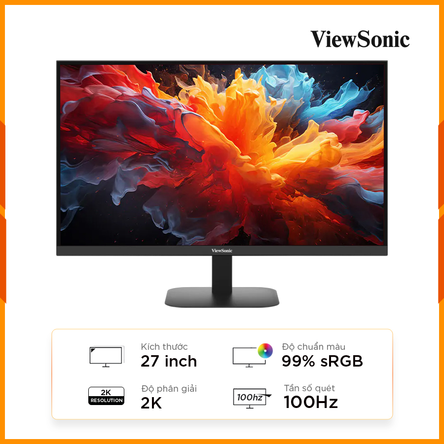 [New 100%] Màn Hình 27 Inch Viewsonic VA2708-2K-MHD (2K/100HZ/1MS/LOA)