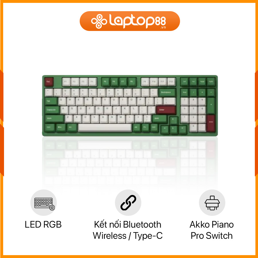 [New 100%] Bàn Phím Cơ AKKO 3098B Plus Matcha Red Bean Akko Piano Pro