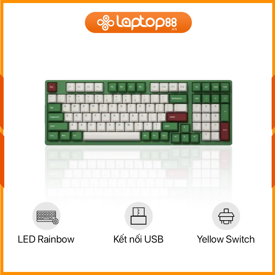 [New 100%] Bàn Phím Cơ AKKO 3098S Matcha Red Bean V3 Creamy Yellow Pro