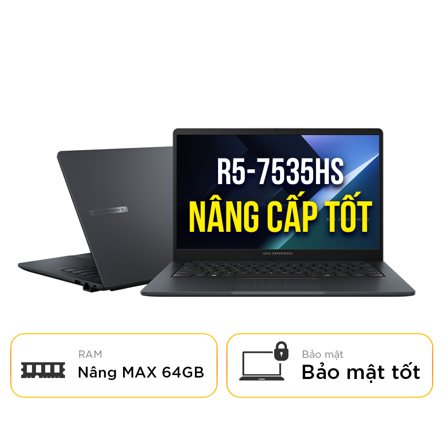 [New 100%] Laptop Asus ExpertBook BM1 BM1403CDA-S60974W  - Ryzen 5-7535HS | 14 Inch Full HD
