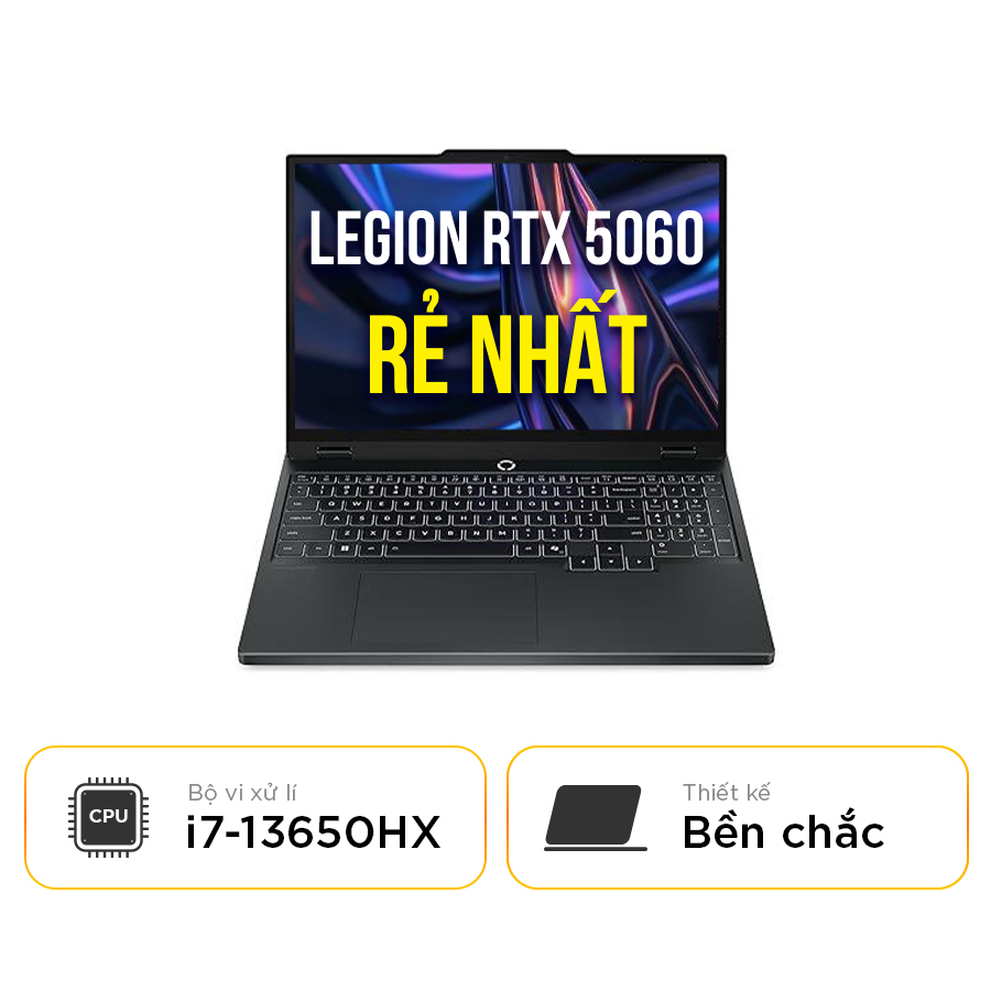 [New 100%] Lenovo Legion 5 15IRX10 83LY00HQVN - Intel Core i7-13650HX | RTX 5060 | 15.3 Inch WUXGA 165Hz