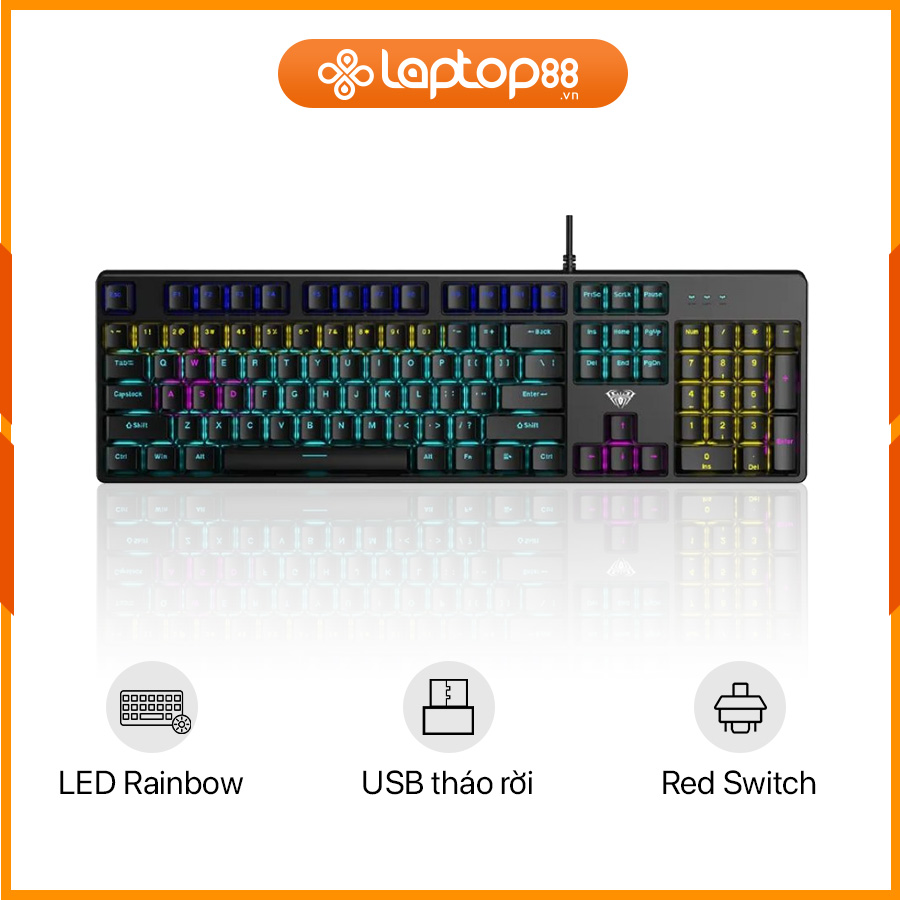 [New 100%] Bàn Phím Cơ AULA S2022 PRO | Đen | Red Switch