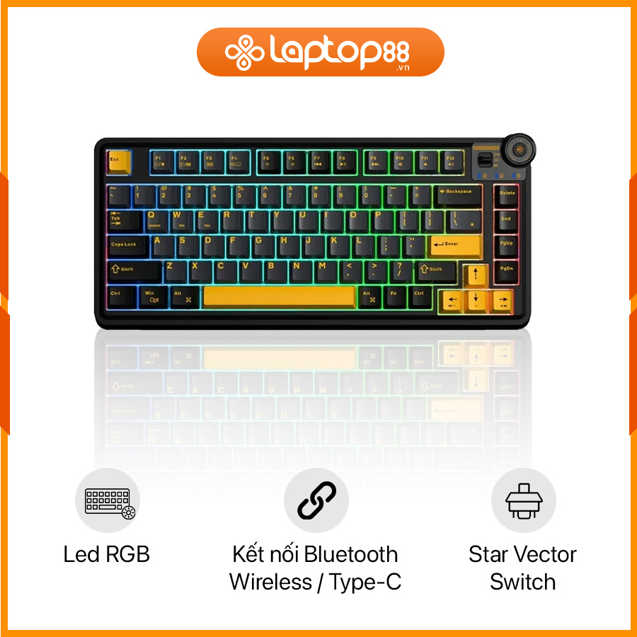 [New 100%] Bàn Phím Cơ AULA 3 MODE AU75 Star Vector Switch