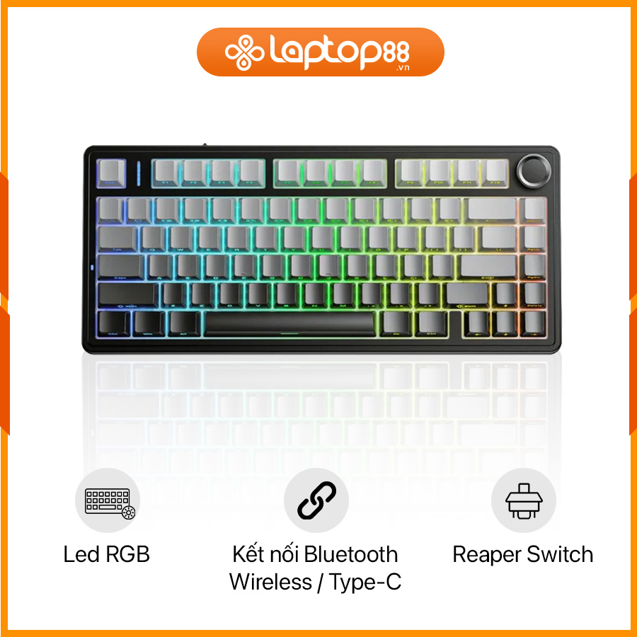 [New 100%] Bàn Phím Cơ AULA 3 MODE F75 Gradient Reaper Switch