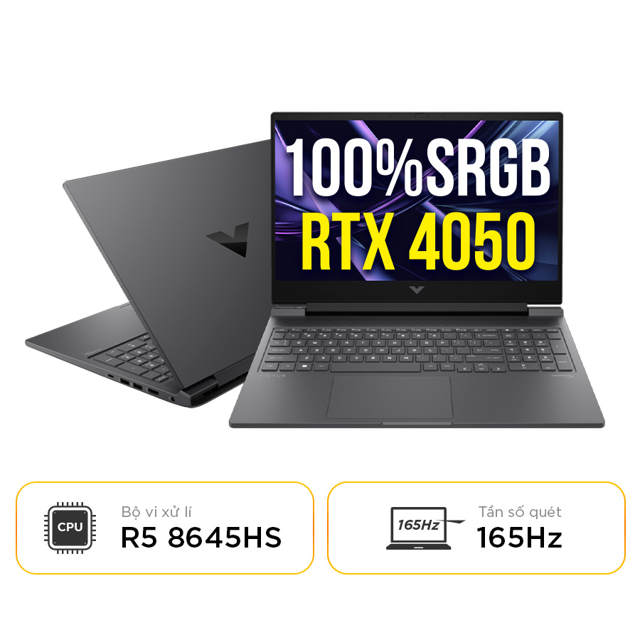 [New 100%] Laptop HP Victus 16-s1148AX AZ0D3PA - Ryzen 5 8645HS | 16GB | 512GB | RTX 4050 6GB | 16.1 inch FHD 165Hz 100%sRGB