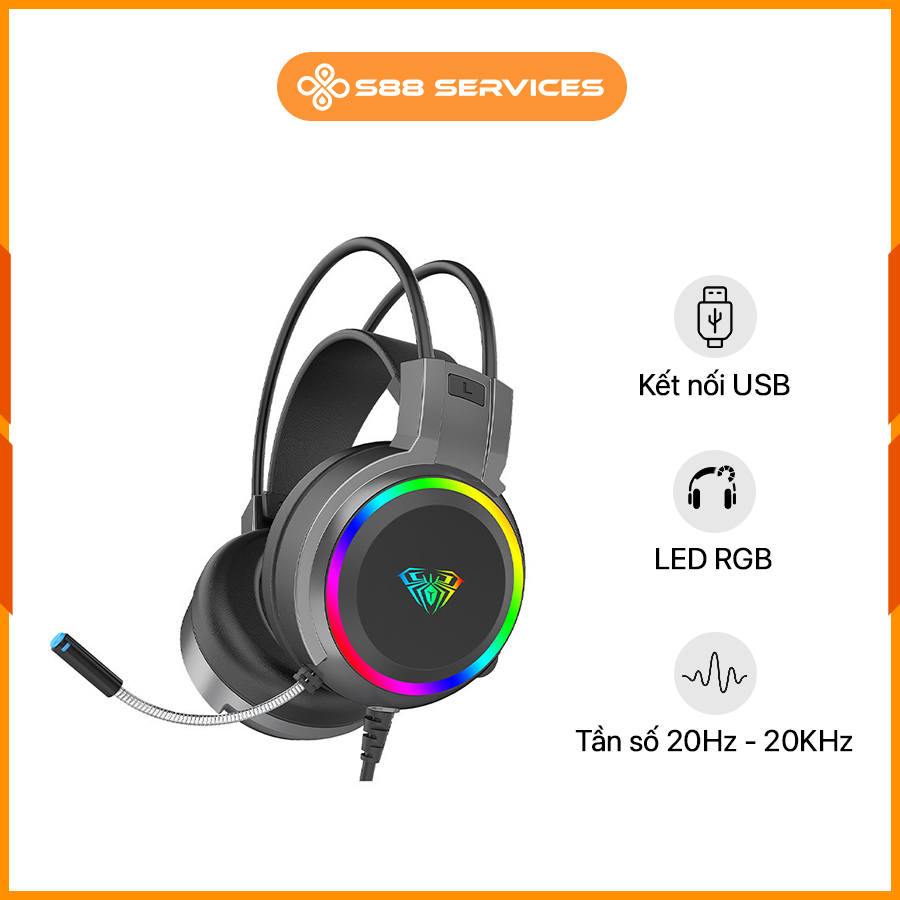 [New 100%] Tai Nghe Gaming Có Dây Có Dây AULA S608